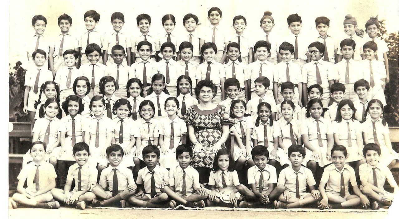 Old class picture of Nuruddin Pethani